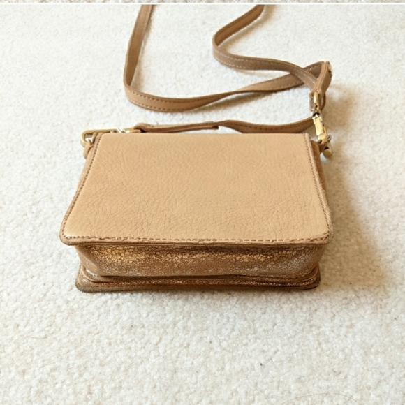 Neiman Marcus Tan Mini Crossbody Bag Clutch - Picture 2 of 10